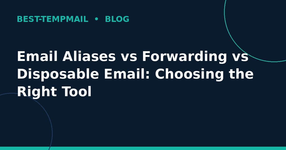 Email Aliases vs Forwarding vs Disposable Email: Choosing the Right Tool