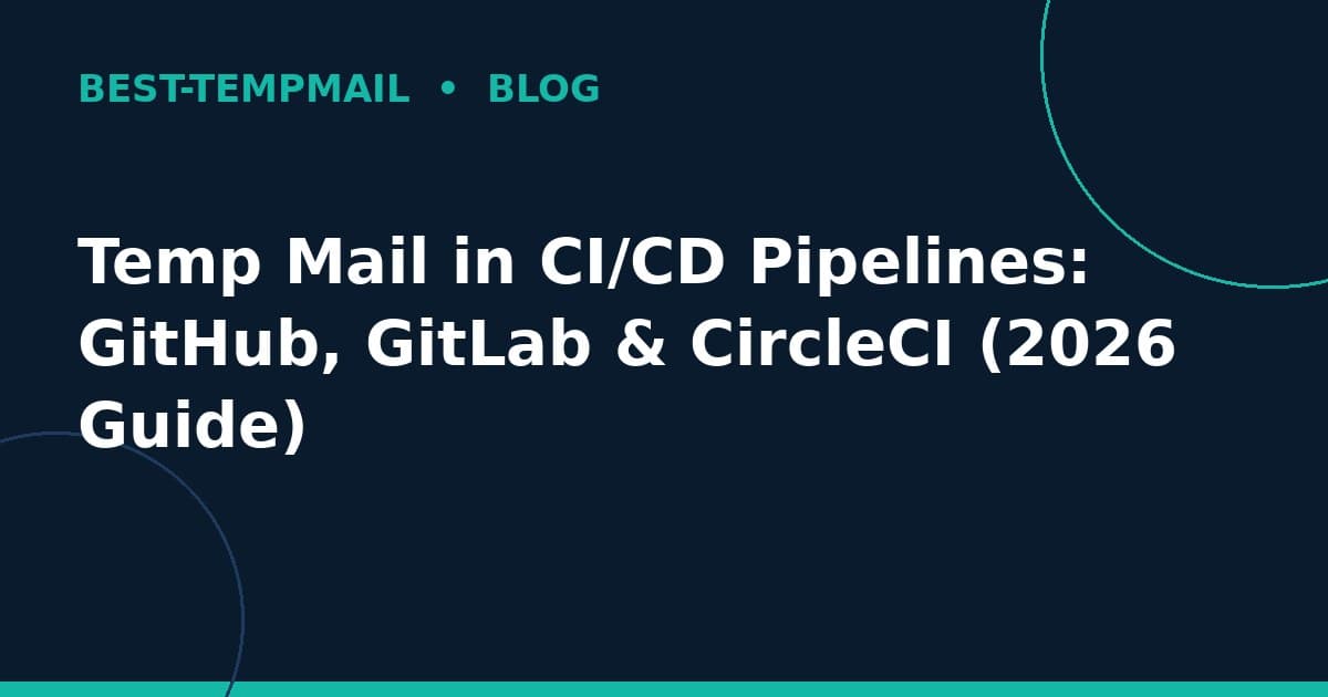 Temp Mail in CI/CD Pipelines: GitHub, GitLab & CircleCI (2026 Guide)