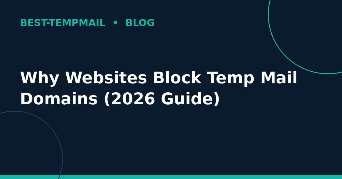 Why Websites Block Temp Mail Domains (2026 Guide)