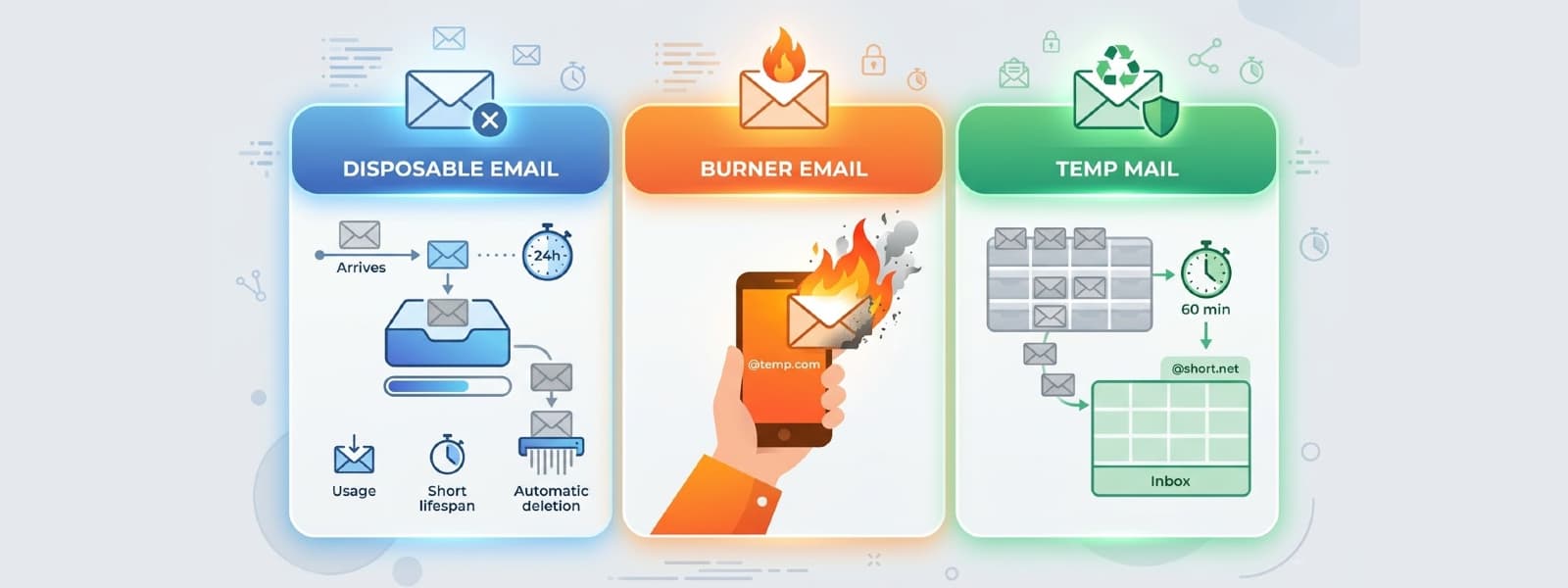 Disposable Email vs Burner Email vs Temp Mail: What's Actually the Difference?