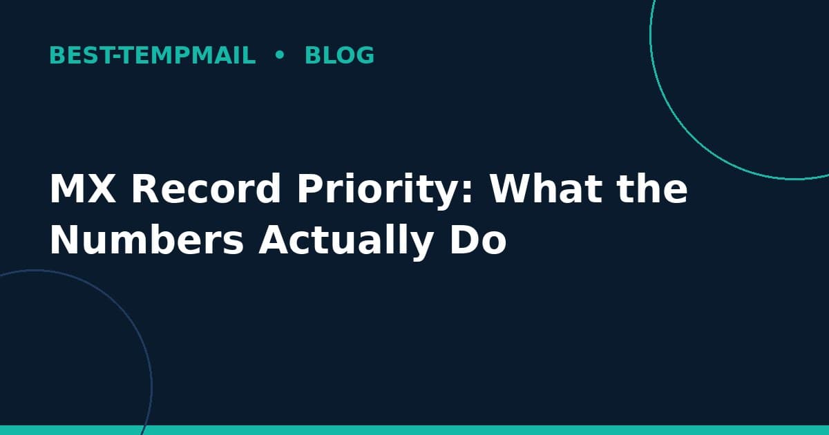 MX Record Priority: What the Numbers Actually Do